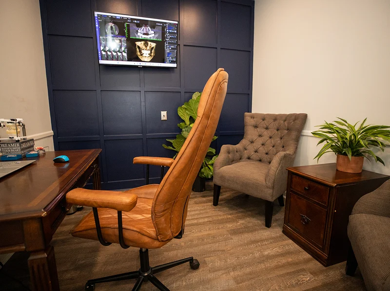 A private consultation room at The Smile Company